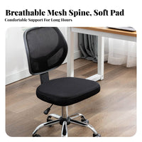 Height Adjustable Armless Caster Chair space-saving Design Armless Rolling Chair Minimalist design rotating Seat Mobile Casters for Children, Students, Small Spaces, Study Room, Bedroom