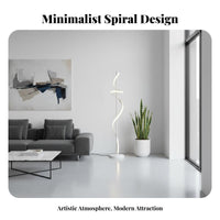 Energy-Saving Spiral LED Floor Lamp Adjustable Color Temperature Spiral Floor Lamp Stable Base Dimmable Standing Light Flicker-without Flicker for Design Enthusiasts, Interior Designers, Office Workers, Bedroom, Living Room, Reading Nook