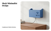 Drilltool-Less Installation Router Concealment Box Space-Saving Design Router Hider Box Cable Management Electronics Organizer Multi-Functional for Homeowners, Office Workers, Students, Living Room, Bedroom