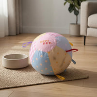 Patchwork Ball Toy Multicolor Stuffed Ball Toy Textile for Dogs