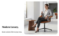 Light Luxury design Upholstered rotating Armchair Modern Design Lounge Chair Ergonomic posteriorrest Seating Furniture Sturdy Construction for Office Workers, Interior Designers, Homeowners, Reception Area, Living Room, Bedroom, study reading area