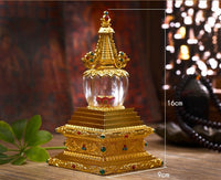 Alloy Crystal Relic Stupa for Buddhist Use