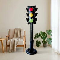 Freestanding Inflatable Traffic Light Lightweight Traffic Light Prop Leak-Resistant Inflatable Road Sign Colorful for Parties, Photo Backdrops