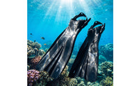 Openrear-Adjustable Fins with Adjustable Strap Easy-to-Adjust Long Fins Lightweight for Swimmers, Diving