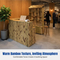 Bamboo Front Desk, Contemporary Restaurant Bar Counter, Minimalist Cashier Table