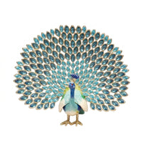 Peacock Jewelry Box Cloisonne Peacock Trinket Box Hand-Painted Ornament for Shelf, Entryway Table