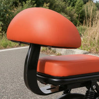 Rear Bike Seat Backrest Upholstered Electric Two-Wheeler Backrest Bike Rear Back Cushion Mounting Base Plate Includes Screws