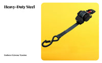 4 Pieces Tangle Tangle-Resistant Heavy Duty Ratchet Tie-down Quick Release Mechanism Retractable Ratchet Strap S-Hooks for Truck Drivers