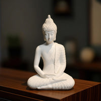 Meditating Buddha Statue Resin Buddhist Figurine Small Mini Buddha Statue Minimalist for Buddhists, Meditators, Meditation Corner, Altar, Tea Room, Entryway
