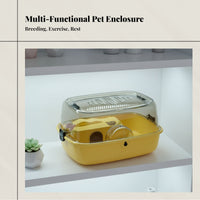 Acrylic Hamster Enclosure, Large, Two Floors, Syrian Hamster Habitat, Portable Design