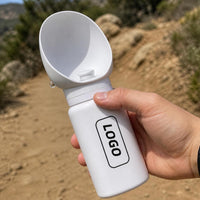 Portable Pet Water Bottle with Foldable Silicone Bowl for Outdoor Travel
