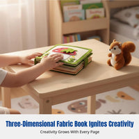 3D Fabric Busy Board, Montessori Educational Book, Mushroom House, Cartoon Activity Toy for Kids