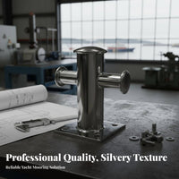 Single Cross Bollard Polished Cross Bollard Heavy-Duty Boat Deck Fitting for Boats
