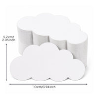 200 Pieces Smooth Writing Surface Pale Sky Puff Cutouts Layered Edges Blank Sky Puff Cards Pre-Cut
