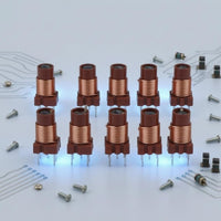 10 Pieces Center Adjustable Ferrite Inductor Copper Wire Square Base Inductor for Circuit Mounting