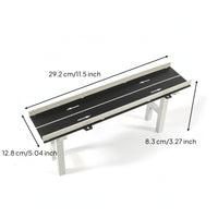 Elevated Bridge Model Section Miniature Roadway Model with Support Legs Modular Textured for Architectural Display