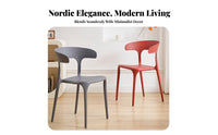 Nordic Inspired spiralBack Side Chair Minimalist Design Household Furniture Curved Backrest Indoor Seating Easy to Clean for Families, Homeowners, Dining Room, Kitchen, Home Office, Bedroom