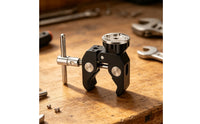 Locking Jaw Mount with T-Handle Adjustable Metal Camera Clamp Non-Slip for Content Creators