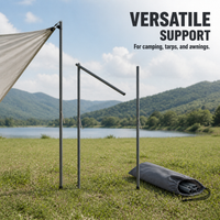 Adjustable Tent Awning Support Poles for Camping, 1.9m-2.4m