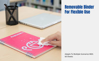 PP Waterproof Frosted Notebook, Creative Color, Loose-Leaf Design, Detachable Binder, Comfortable Writing