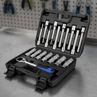 18 Pieces Vehicle Spring Strut Upper Mount Removal Tool High-Grade Alloy Steel Steel Strut Upper Mount Nut Tool Multi-Specification Automotive Tools