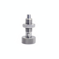Stainless Steel Self-Locking Indexing Plunger Anti-Corrosion Coil Loaded Plunger Fastener Precision Machined Knurled Head Indexing Fastener Wear-Resistant
