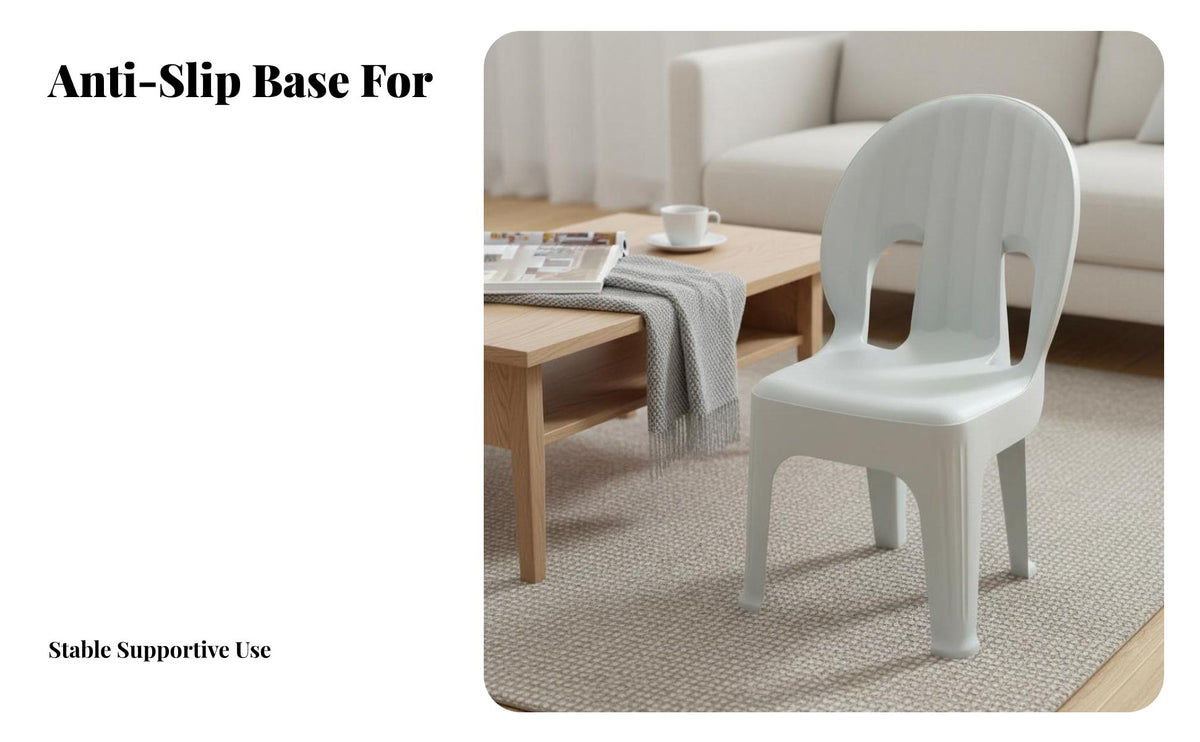Thickened Construction Shell rear Chair Anti-Slip Feet Indoor Seating Strong Load-Bearing Household Furniture space-efficient Design for Children, Families, Living Room, Playroom, Kindergarten, Reception Area