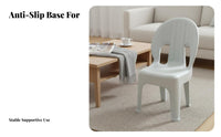 Thickened Construction Shell rear Chair Anti-Slip Feet Indoor Seating Strong Load-Bearing Household Furniture space-efficient Design for Children, Families, Living Room, Playroom, Kindergarten, Reception Area