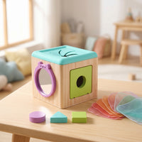 Child-Centered Shape Sorter Box Multifunctional Sorting Box with Blocks Interactive Toy with Sorting Shapes Safe for Toddlers, Daycare