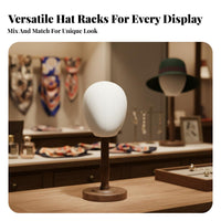 Tabletop Hat Stand Sturdy & Stable Base Vintage Hat Display Stand Dome Shape Retention Tabletop Cap Rack for Shop Window, Closet Organization