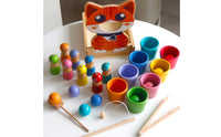 Child-Led Feeding Game with Board Educational Feeding Sorting Game Fine Motor Wooden Sorting Toy Hand-Eye Coordination for Homeschool