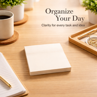 Sticky Notes Lined for Students, Office Essentials Pads with Border Frame, Large Repositionable Note Taking 70 Sheets Tear Off White