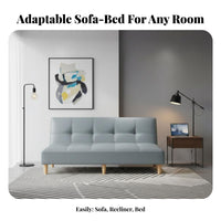 Double-PurposeUse Fold-extendable Futon Bed Foldable Design Sleeper Sofa Multi-Functional transformable Furniture Space-Saving for Apartment Dwellers, Pet Owners, homeowners with Guests, Small areas, Living Room