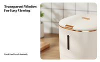 Food-Grade Material Rice Storage Container Large Capacity Rice Storage Bin Single-Press Access Lid for Kitchen, Countertop