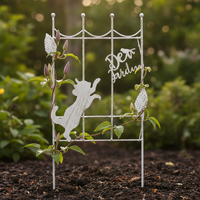 Decorative Iron Art Garden Fence Panel for Climbing Plants and Home Decor