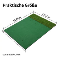 Golf mat garden 1.2x1.5m, precision hitting mat for beginners with guide lines, indoor & outdoor EVA base, green grass surface