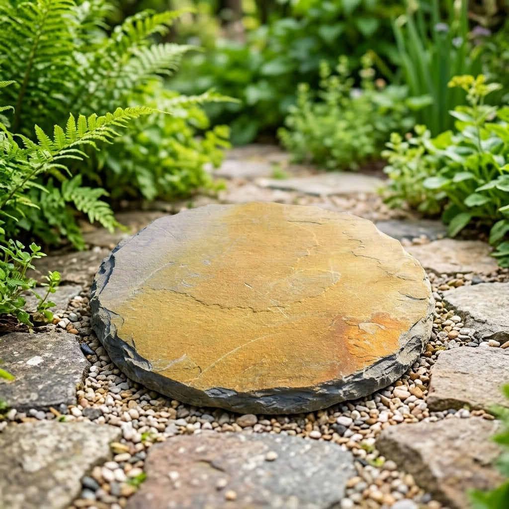 Rough Stepping Stone, 3-4cm Thick Outdoor Patio Stepping Stones, High Durability, Frost Resistant, Slip Resistant Garden Pavers