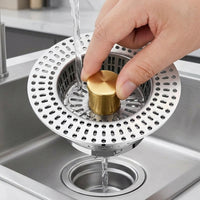 Kitchen Sink Strainer and Sink Plug with Sink Drain Stopper, Sink Strainer, Lift Up Clog-Resistant Kitchen Drain Replacement, Simple Style