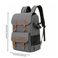 Rain Cover Waterproof Camera Backpack Padded Clamshell Camera Backpack 17-Inch Laptop Compatible