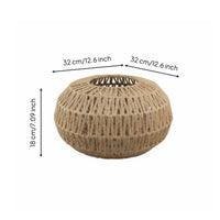 Handmade Braided Overhead Shade Rustic Woven Lampshade Textured Rattan Lampshade