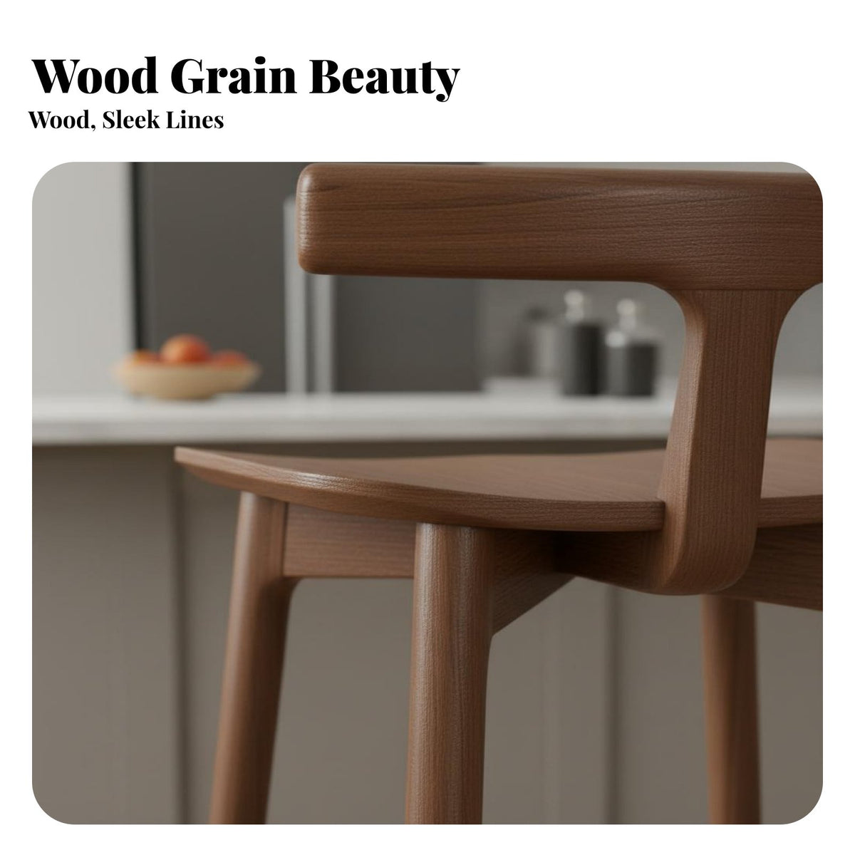Ergonomic Design Solid Wood Bar Stool Easy Assembly Counter Height Stool with Back Non-Slip Floor Protection Modern Backrest Counter Chair for Homeowners, Renters, Adults, Cafe, Pub, Restaurant