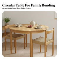Tripod Base circular table Nordic Design Household Furniture Japanese aesthetic for Apartment Dwellers, Homeowners, Dining Room, Small Living Spaces, Kitchen