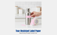 Waterproof Multicolor Label Printer Paper, Thermal, Tear-Resistant Name Labels, Removable, Compatible with H11 & Small Q