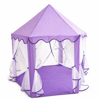 Six-Sided Hexagonal Play Tent Transparent Curtains Princess Play Tent Pointed Roof Toy Shelter Decorative for Children
