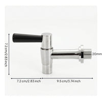 Water Tap with T-Handle Stainless Steel Water Dispenser Tap Beverage Spigot Threaded Beverage Dispenser Valve Plated