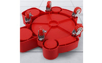 Car Wash Bucket Cart Round Wheeled Bucket Stand Rust Cleaning Tool
