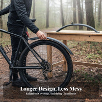 2 Pieces Front and Rear Mudguard Set Wide Design Front and Rear Mudguards Easy Installation Mountain Bike Fenders for Rough Terrain Biking
