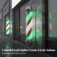 Rotating Barber Pole Light Waterproof Rotating LED Barber Pole Weatherproof for Barbers, Hair Stylists