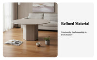 Round Pedestal Table Sintered Stdistinct Top Pedestal Coffee Table French-inspired& Easy to Clean for Families with Children