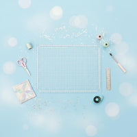 Craft Mat for Stencil Stamp Multipurpose clear Ruler Mat Inch, Metric, and Angled Markings Art Supply for Desk